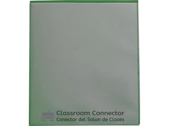 C-Line Classroom Connector Folders, Green, 25/BX, 32003