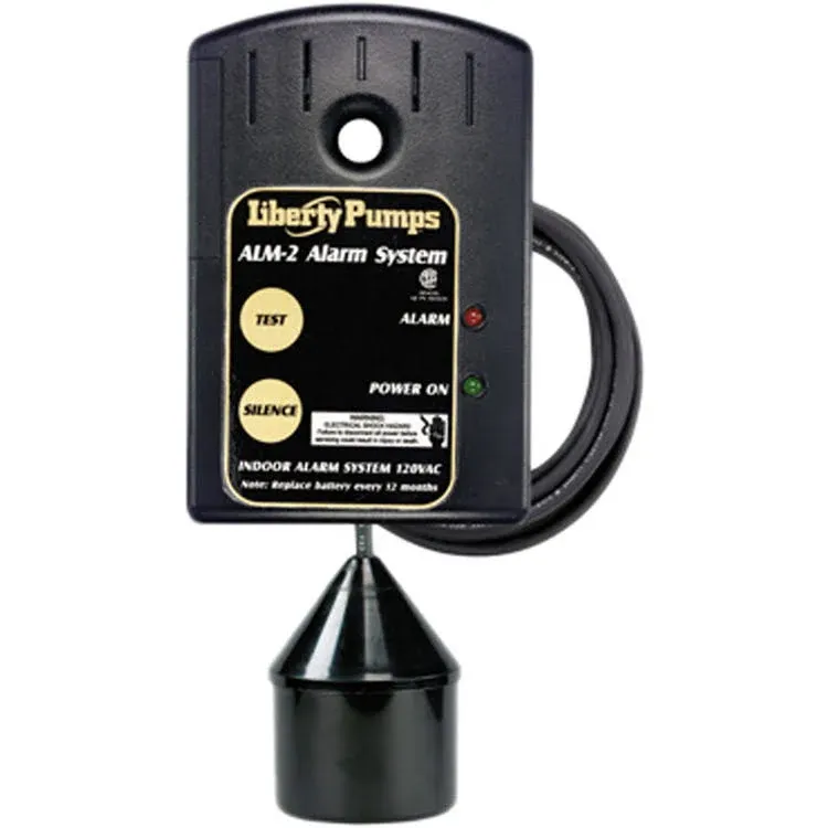 Liberty Pumps ALM-2 Indoor High Liquid Level Alarm with Wide Angle Float