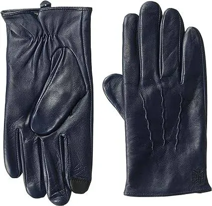 Men's Lambswool Lined Leather Touchscreen Gloves