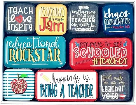 Cute Magnet Gift Sets for Teachers Women - Refrigerator Magnets - Great Gifts for Teacher, Teaching Assistant, Aide for Teacher Appreciation Week, Birthday Present