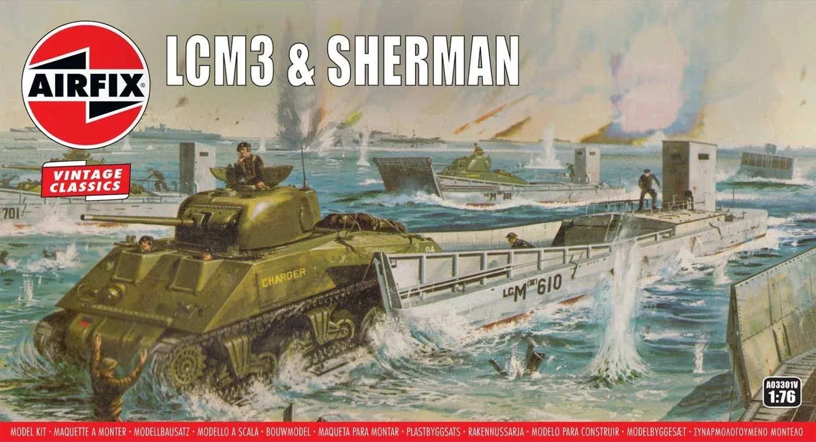 Airfix  LCM3 (Landing Craft Mechanized) & Sherman Tank D-Day in 1/76 3301 ST