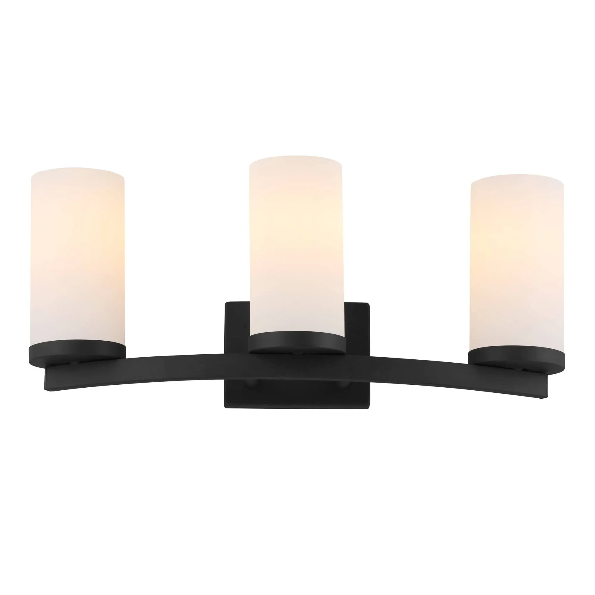 589150-BLK Desta Transitional Indoor 3-Light Vanity Light with Curved Bar, Matte