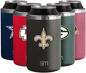 Simple Modern Officially Licensed NFL New Orleans Saints Gifts for Men, Women, Dads, Fathers Day | Insulated Ranger Can Cooler for Standard 12oz Cans - Beer, Seltzer, and Soda