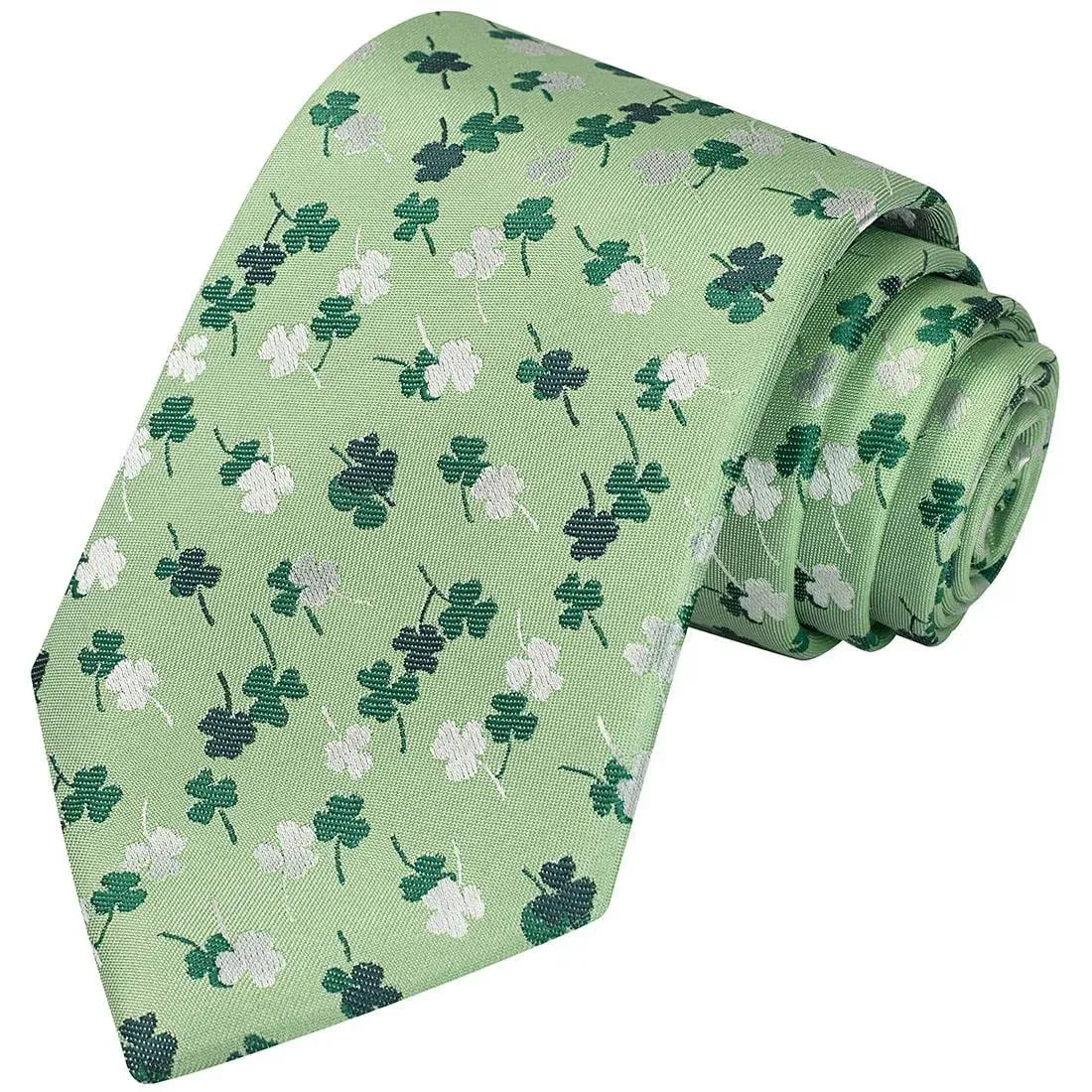 KissTies 58&#039;&#039; &amp; 63&#039;&#039; Shamrock Tie Mens Clover Necktie St. Patrick&#039;s Day Ties