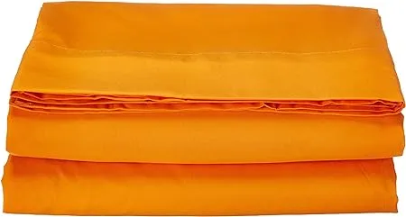 Luxury Flat Sheet on Amazon Elegant Comfort Wrinkle-Free 1500 Premier Hotel Quality 1-Piece Flat Sheet, King Size, Vibrant Orange