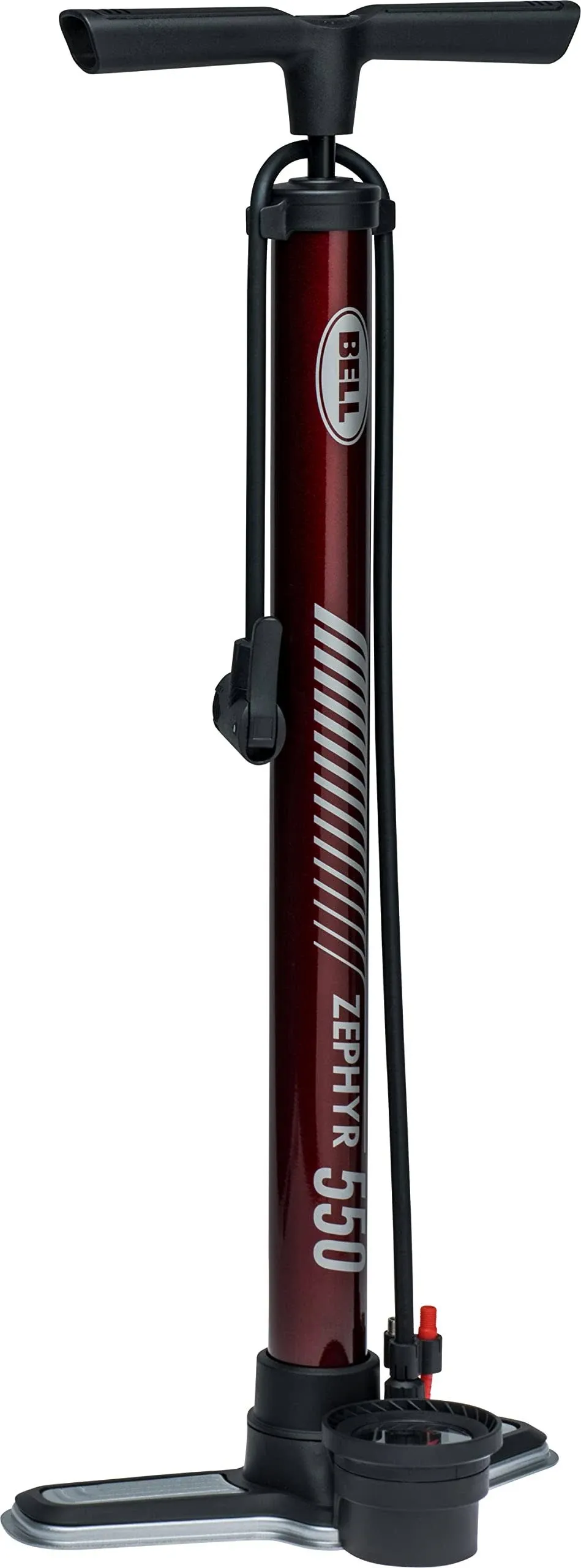 Bell Sports 7152767 Bicycle Floor Pump Zephyr 550 Steel Maroon Maroon