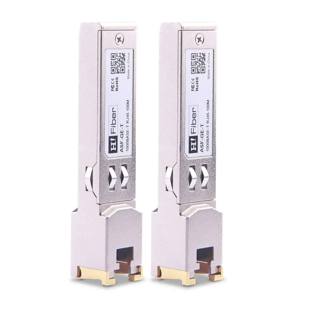 H!Fiber.com 1.25G SFP to RJ45 Module, 1000Base-T Copper SFP Ethernet Transcei...