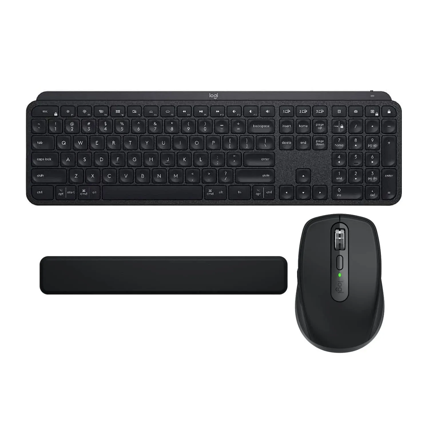 Logitech MX Anywhere 3 Compact Performance Mouse (Black) Bundle with Keyboard Black Wireless Mice & Keyboards