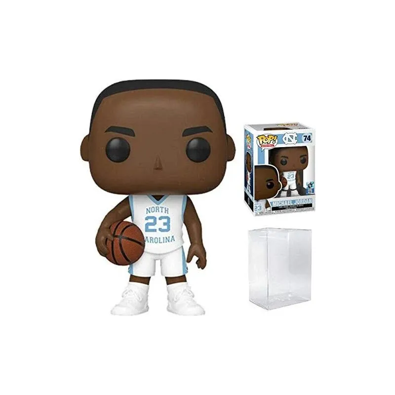 Funko Pop: Basketball: UNC - Michael Jordan (Away Jersey) with Pop Protector Case