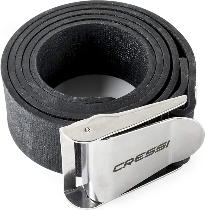 Cressi Quick-Release Elastic Belt w/Metal Buckle, Black