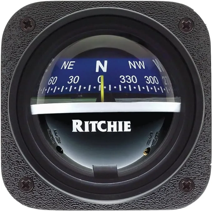 Ritchie - V-537B Explorer Compass - Bulkhead Mount - Blue Dial