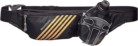 Nathan Swift Plus Hydration Belt with 10 oz Flask for Running & Workouts, with Zip Pocket to Pack Essentials, Ultra-Light Travel, 7 oz