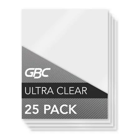 GBC Ultra Clear Thermal Laminating Pouches Letter Size 3 mil 25 Pack -