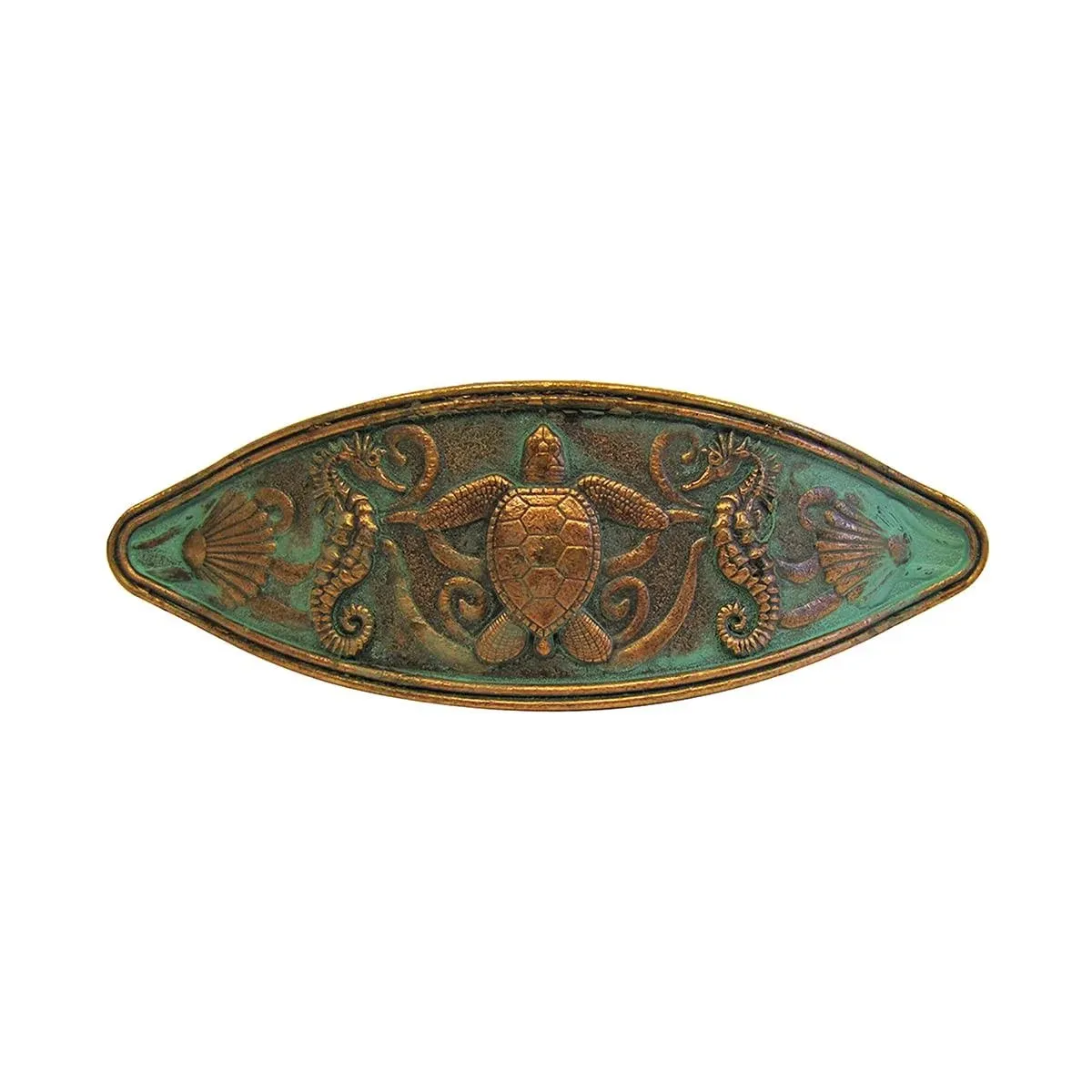 Nautical Verdigris Metal Handle Hardware Dresser Cabinet Drawer Pull Ocean Decor