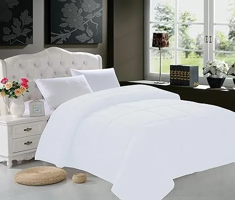 Elegance Linen Super Soft Goose Down Alternative -- White -- Comforter - Full/Queen Size