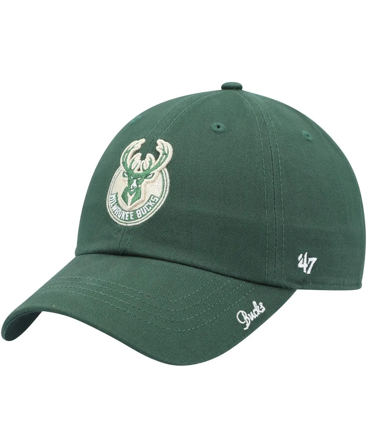 Women's Hunter Green Milwaukee Bucks Miata Clean Up Logo Adjustable Hat