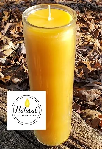 Made in USA Beeswax Vigil Meditation Prayer Devotional Candle Burns up to 100 Hours. Pure 100% Local Beeswax.