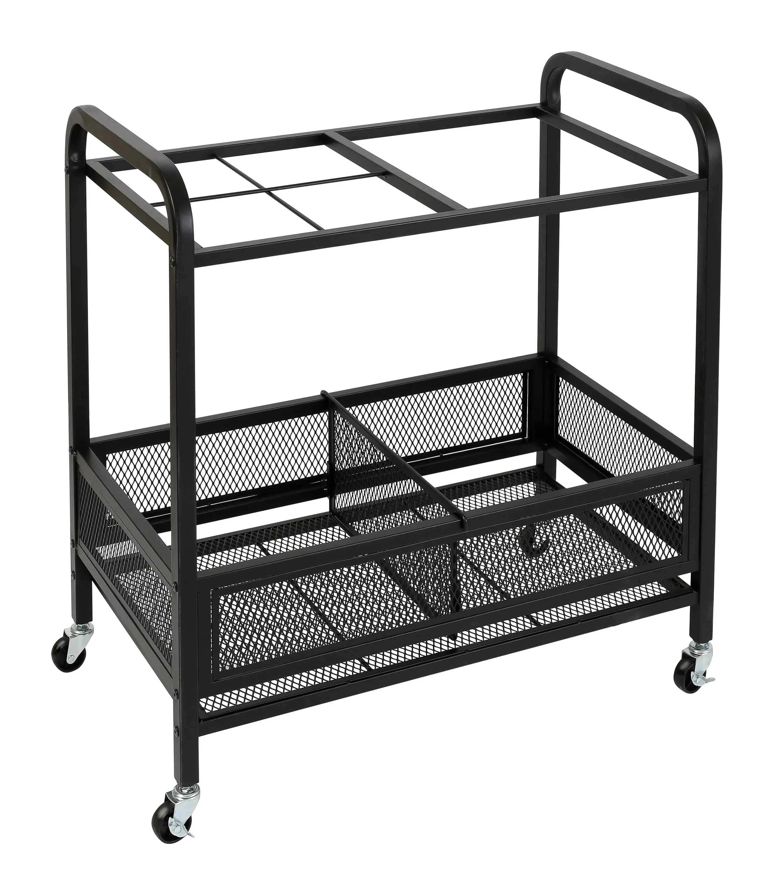 Honey-Can-Do Black Steel Garage Multi-Purpose Rolling Storage Cart