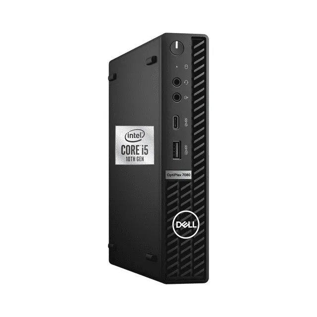 Dell OptiPlex 7080 Micro Form Factor Mini Business Desktop, Intel Core i5-10500T Processor, 16GB RAM, 512GB SSD, DisplayPort, RJ45, Wi-Fi 6, Windows 11 Pro, Black