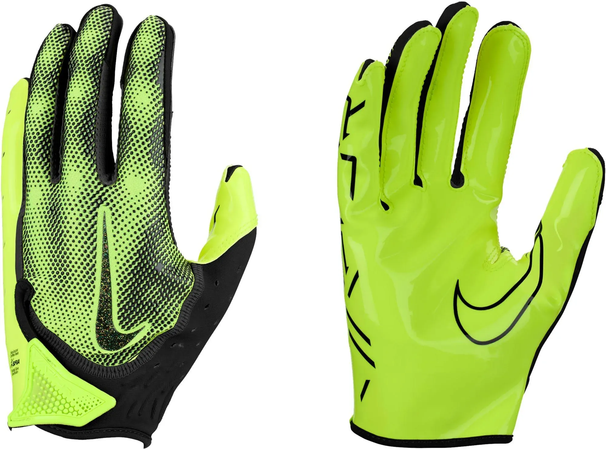 Nike Vapor Jet 7.0 Football Gloves Energy Large / Volt/Volt/Black/Black