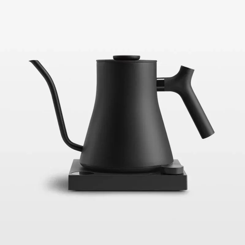 Fellow Stagg EKG Pro Electric Gooseneck Kettle - Pour-Over Coffee and Tea Pot, Stainless Steel, Quick Heating, Matte Black with Walnut Wood Handle, 0.9 Liter