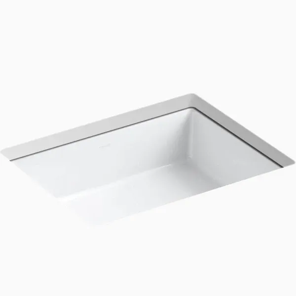 Verticyl 19-13/16 in. Rectangle Undermount Bathroom Sink in White with Overflow Drain