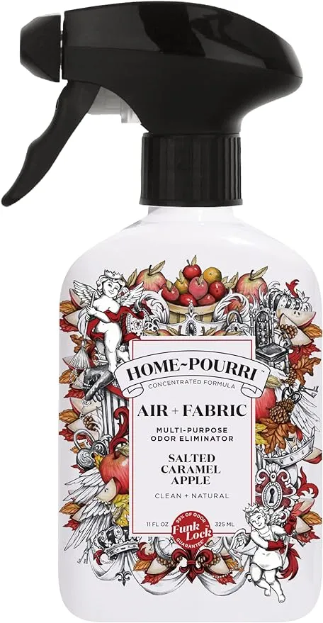 Home-Pourri Air + Fabric Multi-Purpose Odor Eliminator, Salted Caramel Apple, 11 Fl Oz - Fuji Apple, Cinnamon and Vanilla