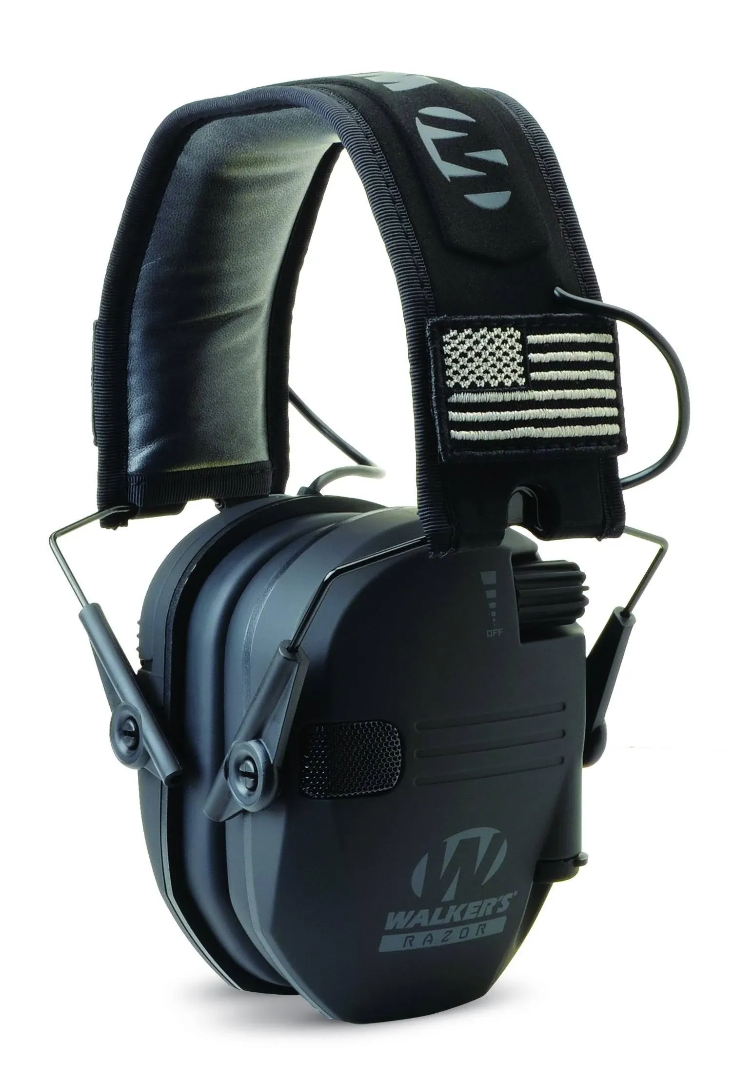 Walker's Razor Slim Electronic Muff - Black Patriot