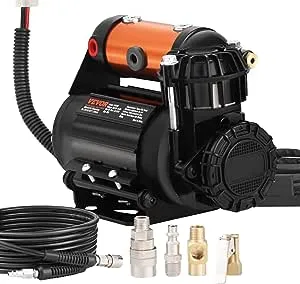 VEVOR Onboard Air Compressor Kit, 150PSI Offroad Air Compressor, Portable Tire Inflator Heavy Duty 3.5CFM Air Pump for Jeep SUV 4x4 Vehicle, Compatibility with Air Tools, Air Horns, Lockers