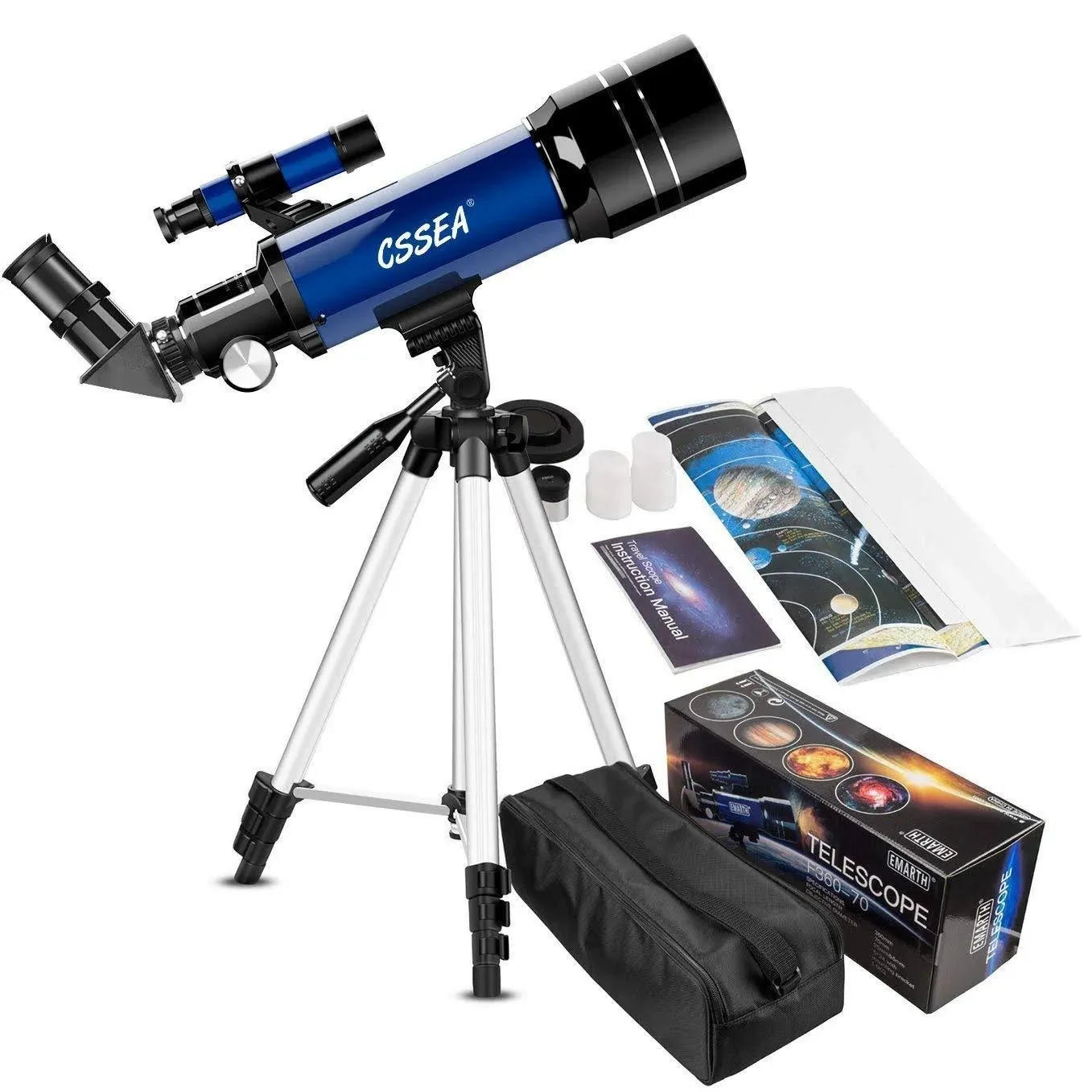 Telescope for Kids Beginners Adults, 70mm Astronomy Refractor Telescope with ...