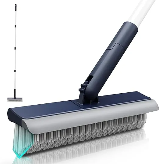 BOOMJOY Grout Brush with Long Handle, Grout Cleaner for Tile Floors, Grout Cleaner Brush, Shower Tile Floor Scrubber for Cleaning Baseboard Bathroom