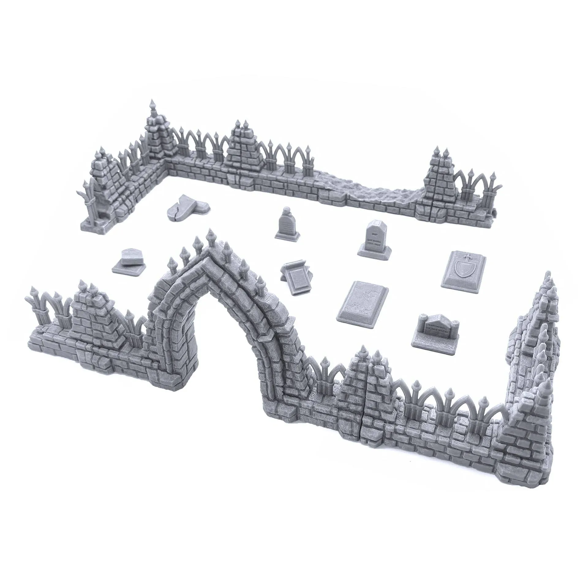 Terrain4Print Cemetery Ruins 3D Printed Tabletop RPG Scenery Wargame Terrain