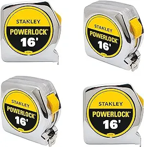 Stanley PowerLock 16 ft. Tape Measure Pack of 4