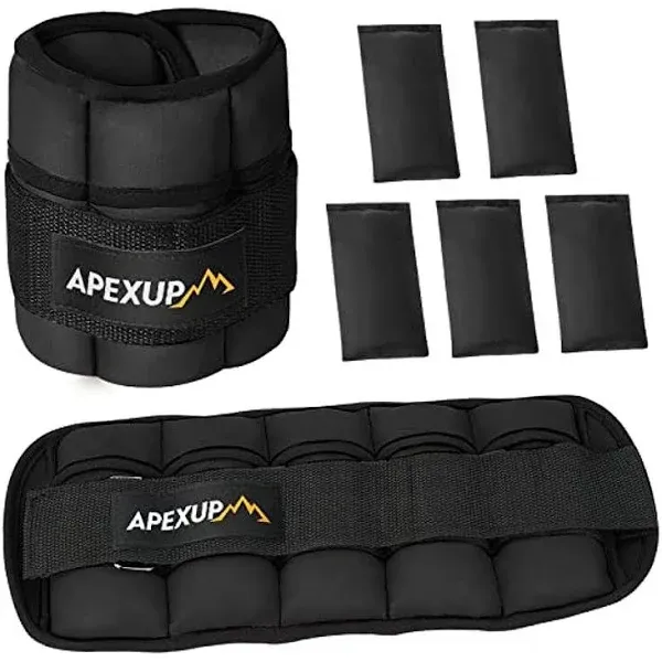  10lbs/Pair Adjustable Ankle Weights for Women and Men, Modularized Leg Black