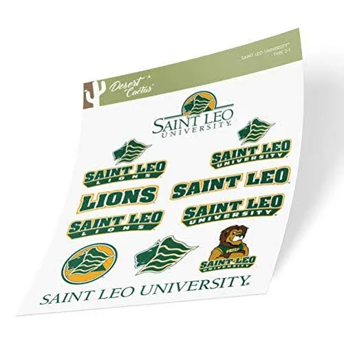 Saint Leo University Lions Sticker (Type 2 Sheet)