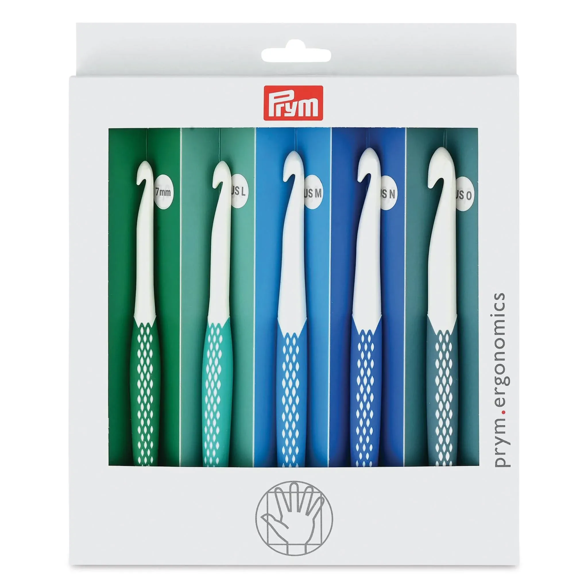 Prym Ergonomics Crochet Hook Set, Large (7mm, L, M, N, O)