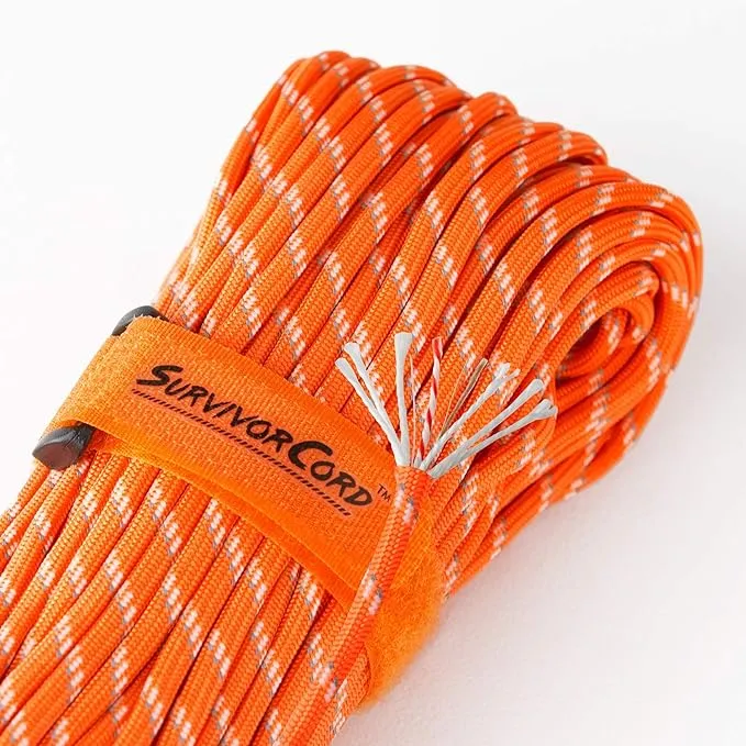 Paracord - From Titan Survival - Patented 620LB Strength 550 Military Paracord with 3 Strands - Heavy Duty 550 Hank Cord Camping & Outdoor - Paracord with Firestarter & Survival Cord