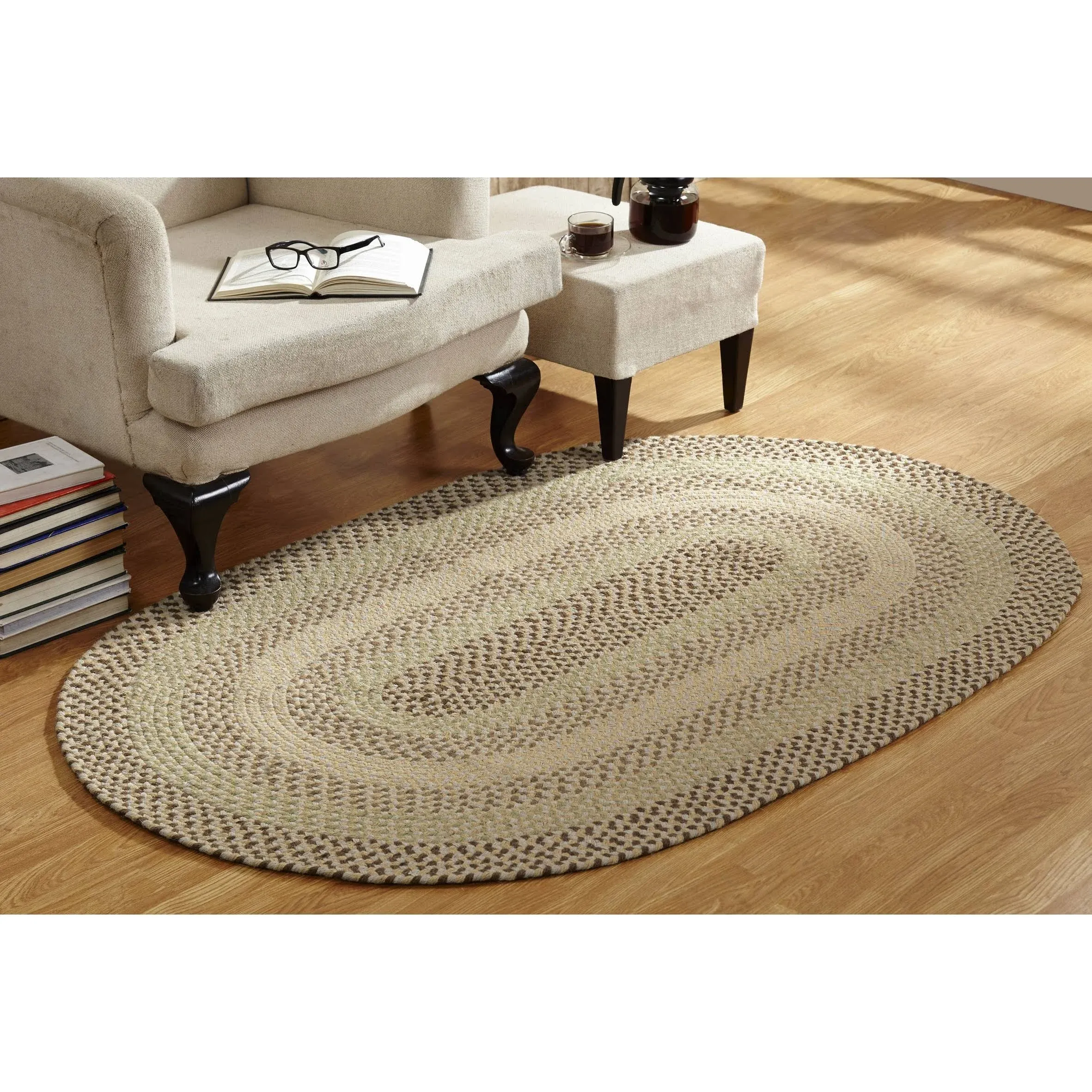 Better Trends Woodbridge 100% Wool Braided Rug