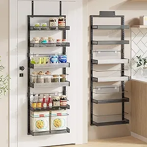 POKIPO 6-Tier Large Wall Mounted Storage Spice Rack