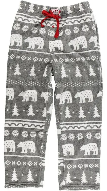 Lazy One Men's Fleece Pajama Pants, Nordic Fleece Pajama Bottoms for Men, Warm Pajama Pants