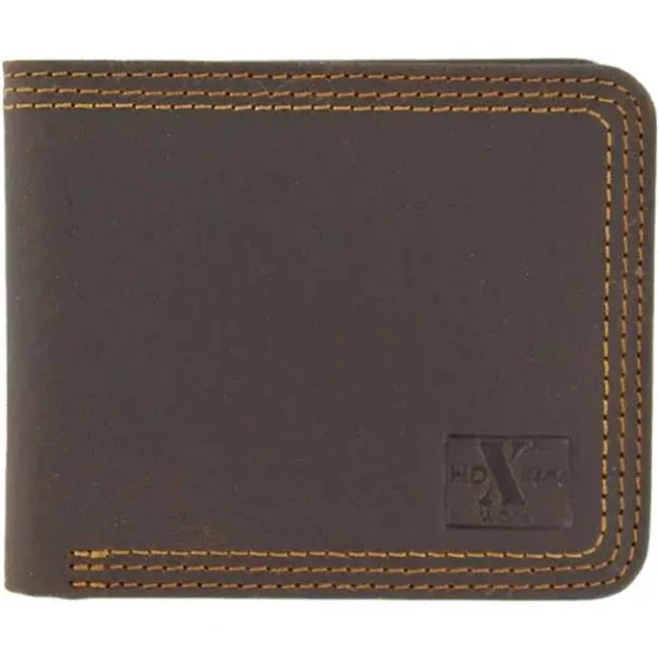 Nocona Men's HDX Bifold Triple Heavy Duty Stitching Wallet, Brown, OS