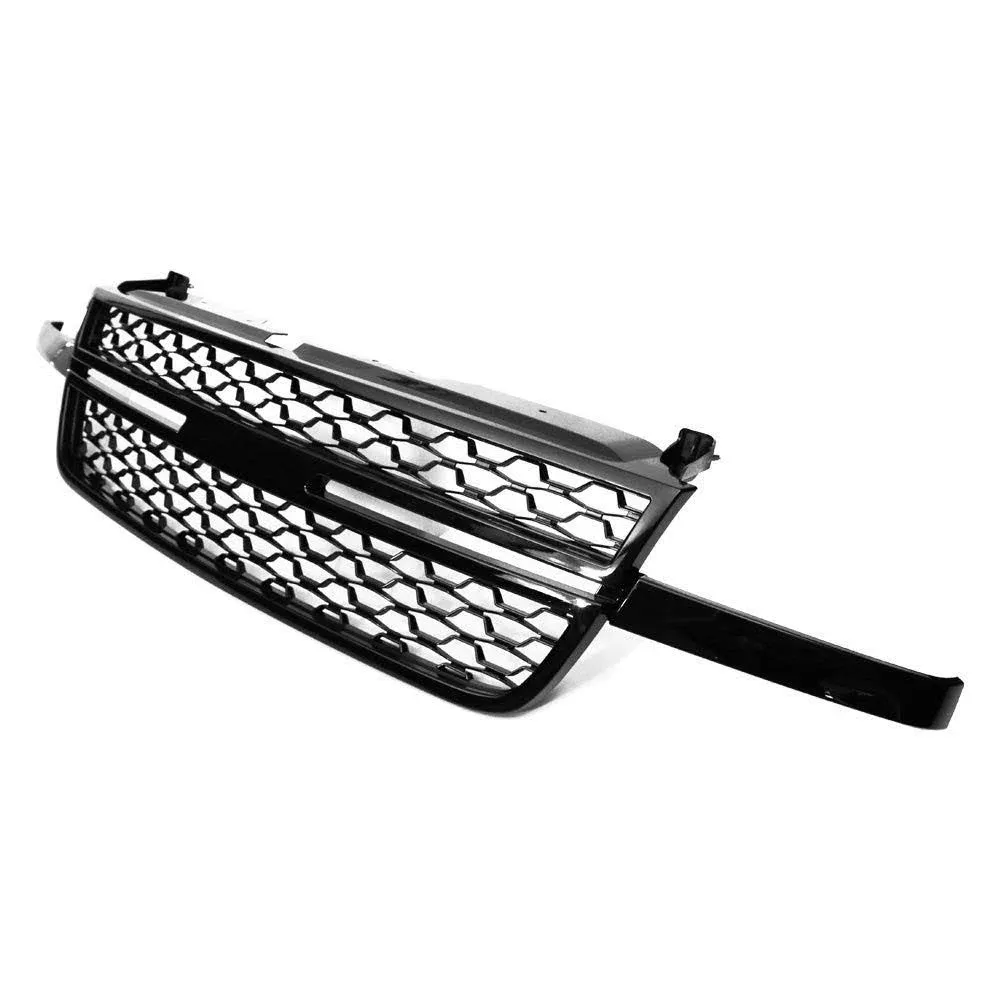 Grille Compatible With 05-06 Chevy Silverado, 2005 Silverado 2500 HD 3500/2006 Silverado 1500 1500 HD 2500 HD 3500/2007 Silverado 1500 2500 HD 3500 Classic Front Bumper Mesh Grill