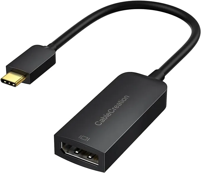 CableCreation USB C to DisplayPort 8K Adapter, 40G Type C to Display Port,USB-C to DP 1.4 [8K@60Hz, 4K@144Hz] HDR, Thunderbolt 4/3 Compatible with Valve Index, MacBook, iPhone 15, XPS, Oculus Rift S