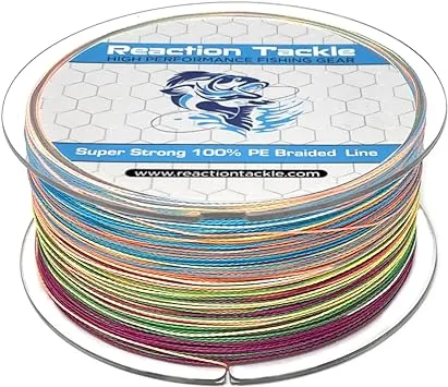 Reaction Tackle Braided Fishing Line- Multi-Color