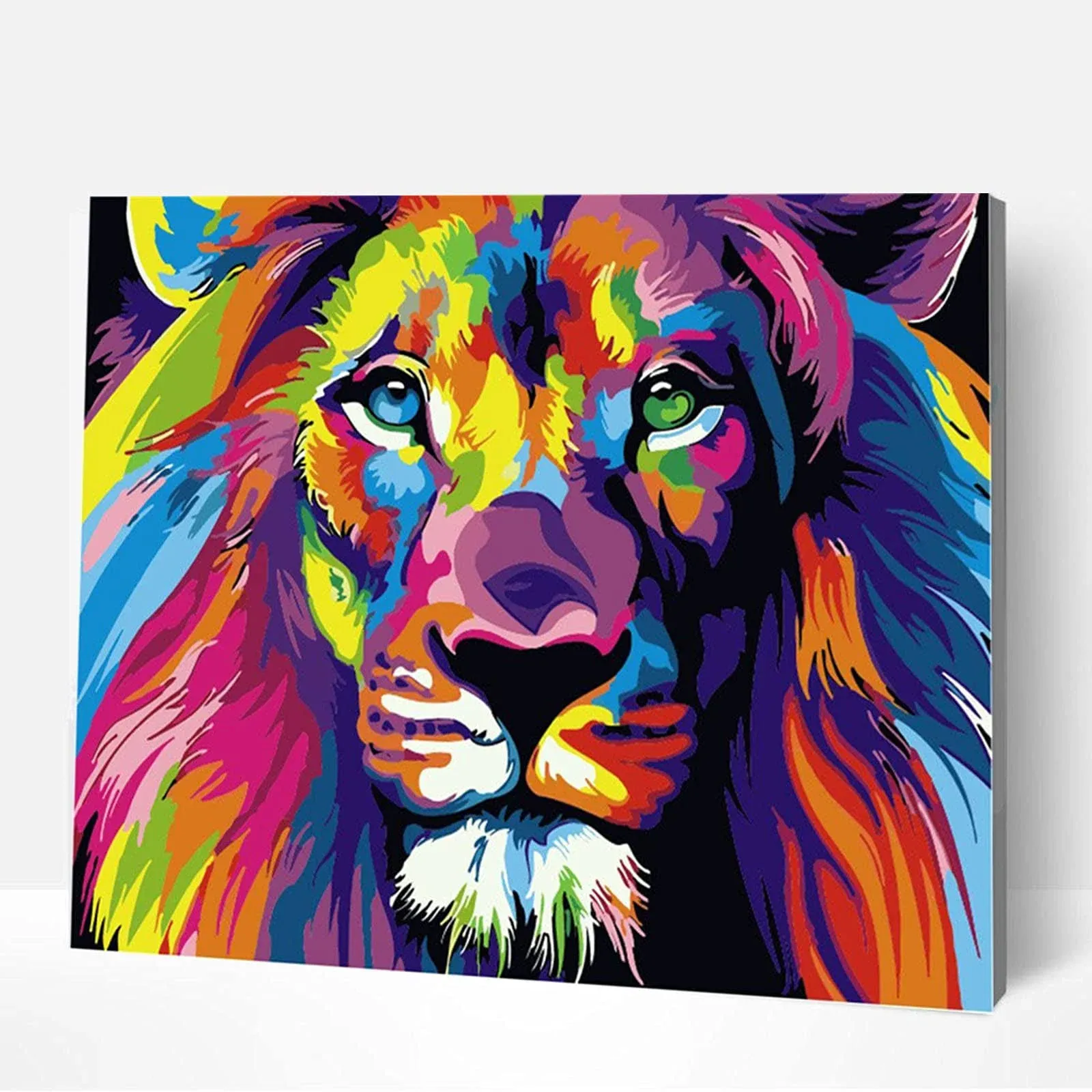 Modern Colored lion head Animal Oil Painting on Canvas Posters and Prints