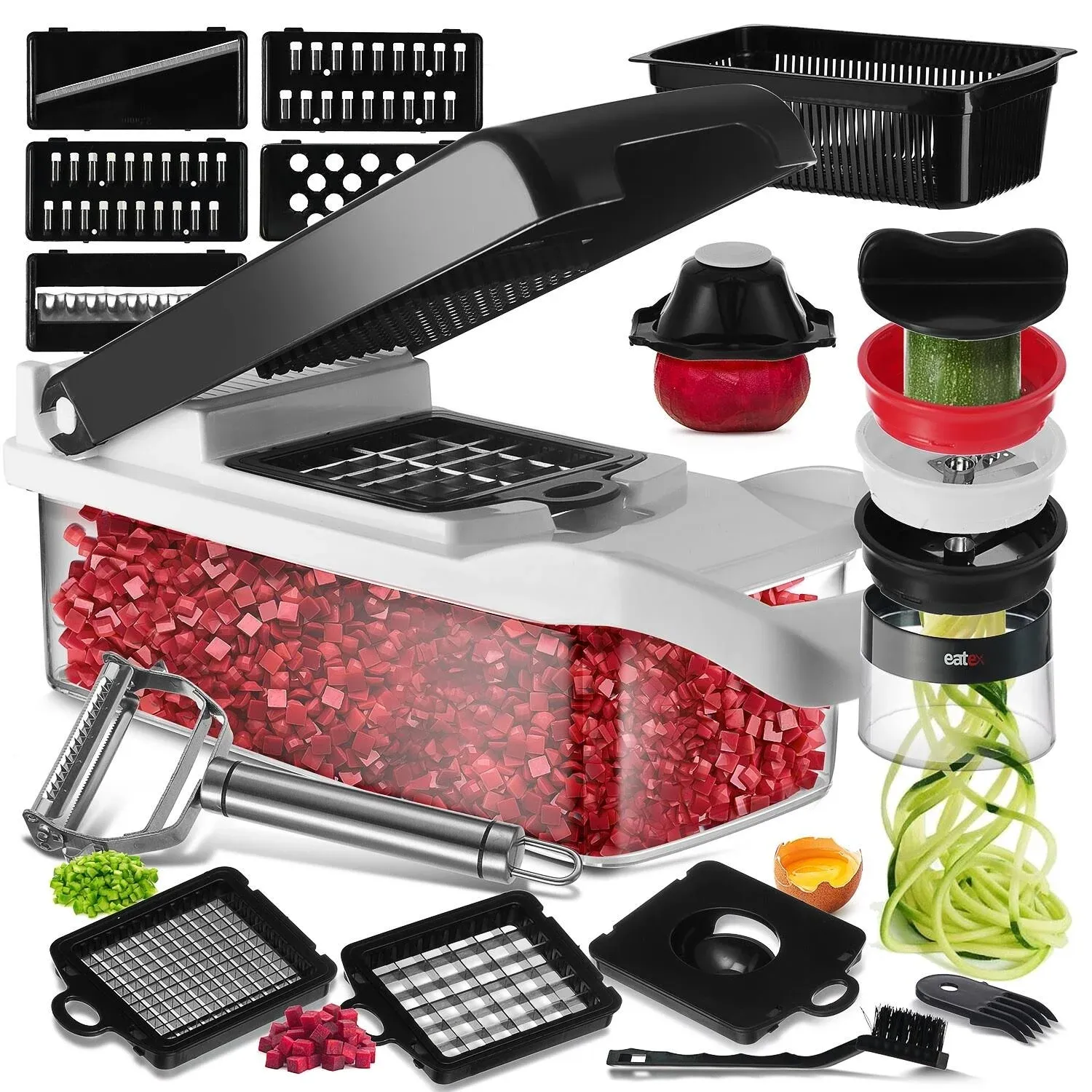 EATEX 21 - Piece Multifunctiona<wbr/>l Vegetable Chopper/Dicer Set