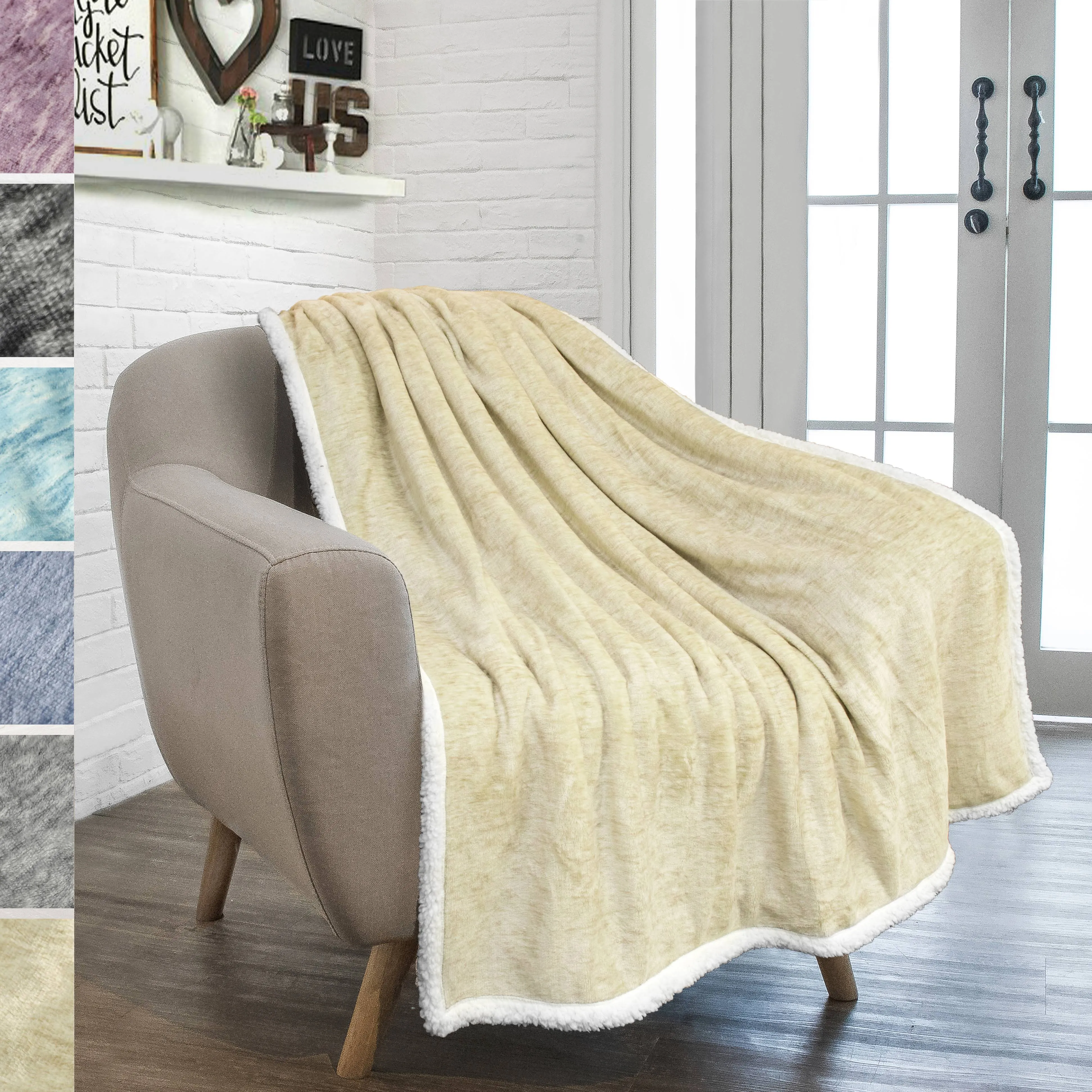 Woven Throw Blanket Pavilia Color Melange