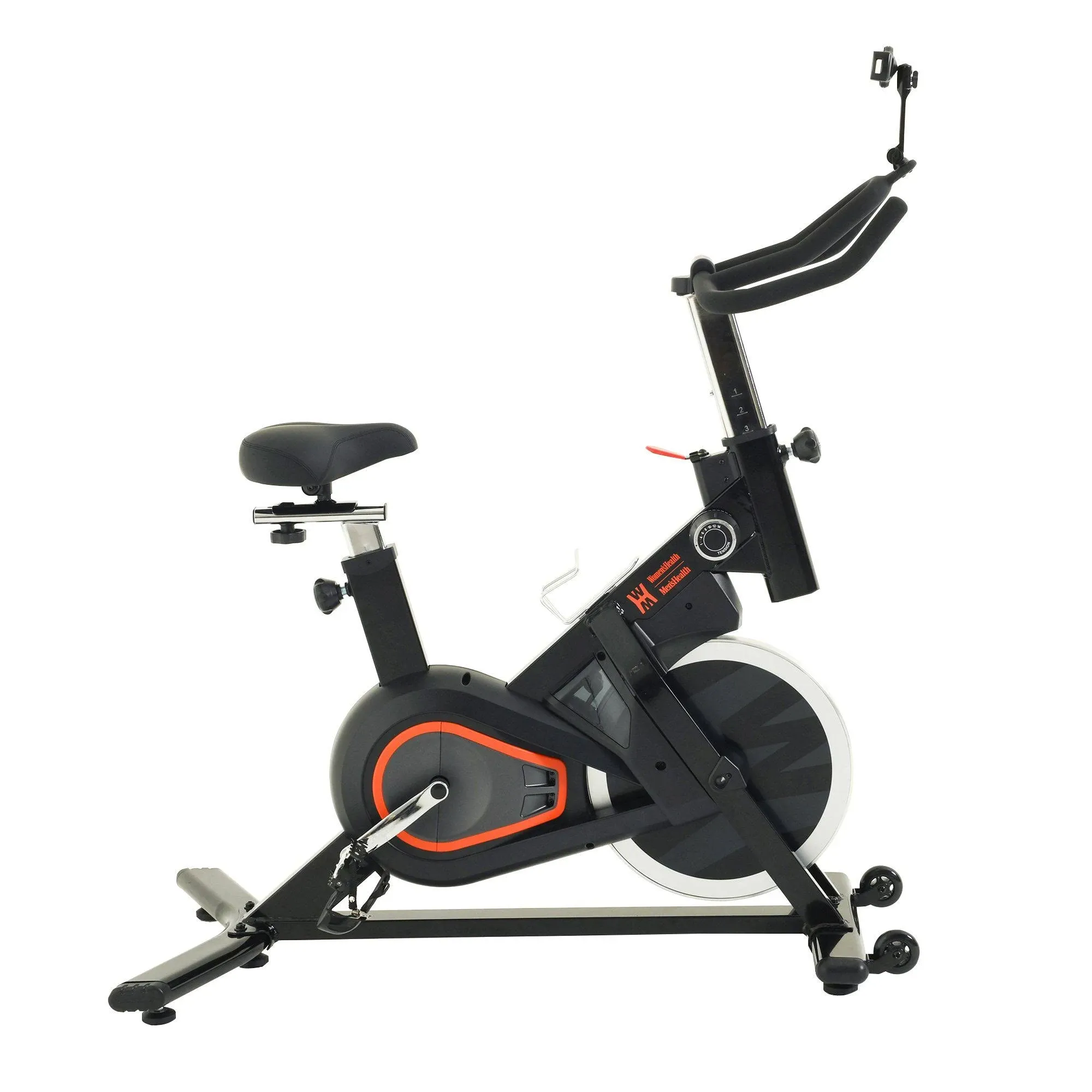 Women's Health Men's Health Indoor Cycling Bike with MyCloudFitness App and Bluetooth - Black