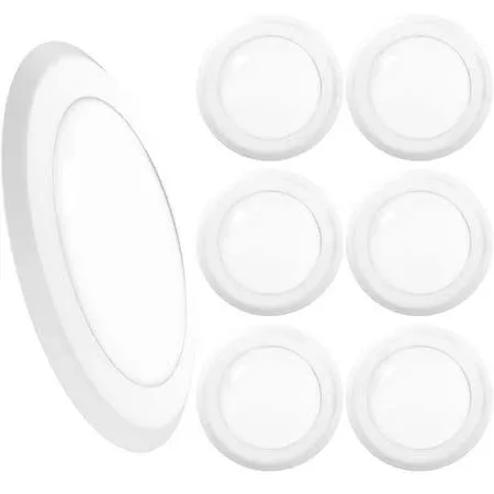 Sunco 6 Pack 5/6” LED Disk Lights Flush Mount Ceiling Light Fixture Recessed ...