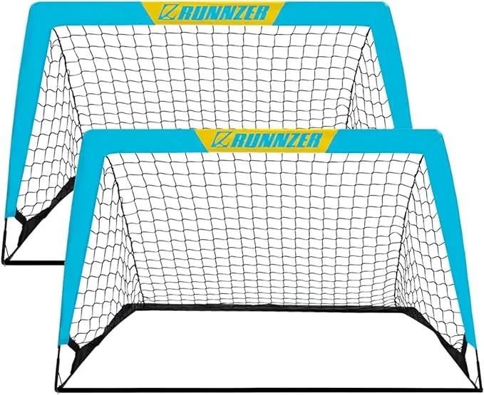 Kids Soccer Goal, Pop Up Soccer Goal Net for Backyard, Set of 2 with Portable Carrying Case